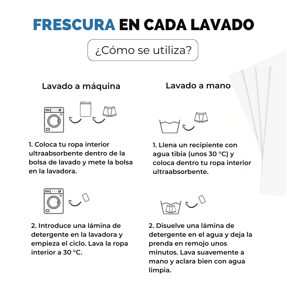 Hojas de detergente antibacteriano