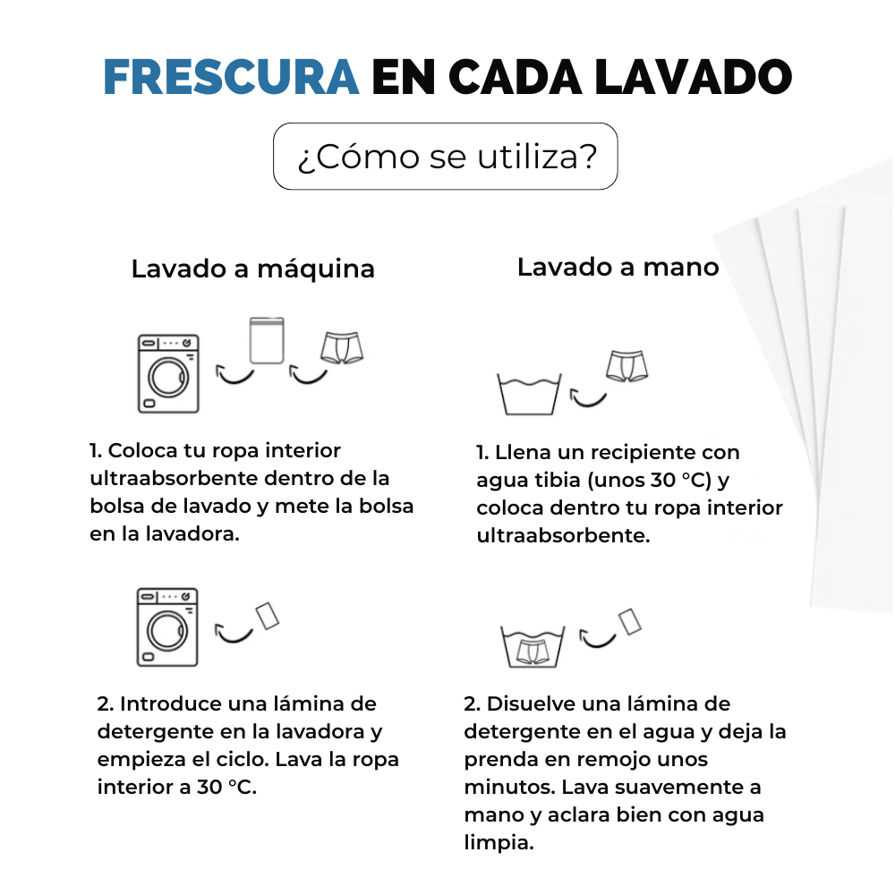 Hojas de detergente antibacteriano