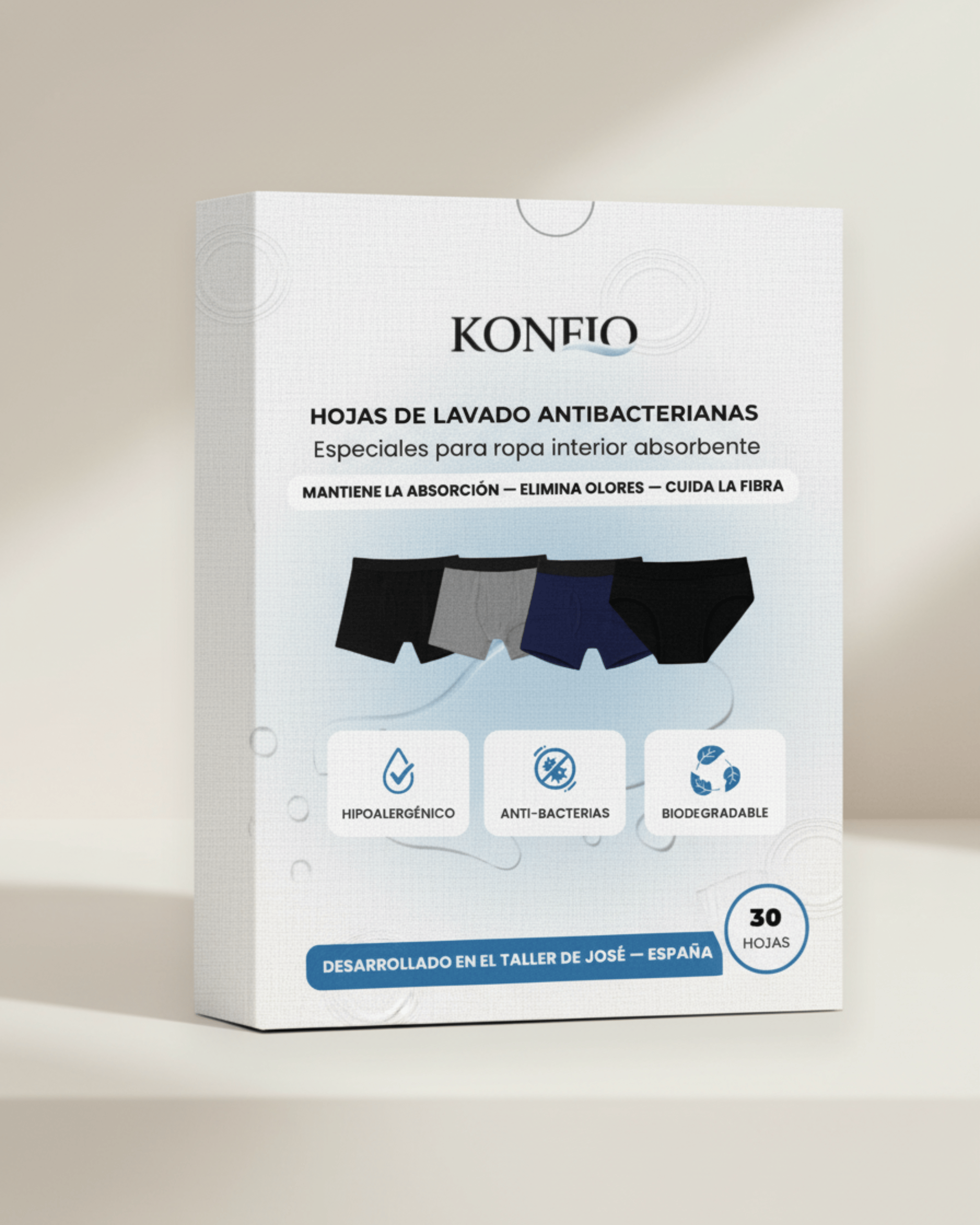 Hojas de detergente antibacteriano